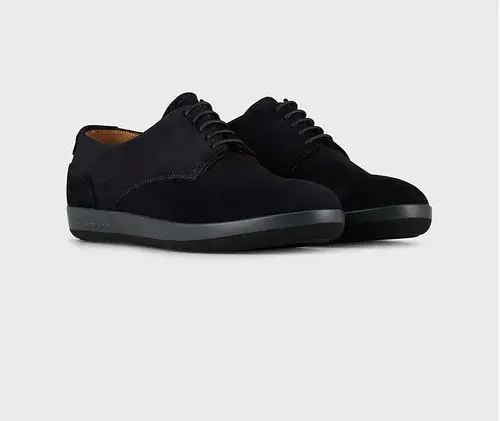 Giày Armani Suede Lace Ups With Rubber Soles 'Navy Blue' — ảnh 3