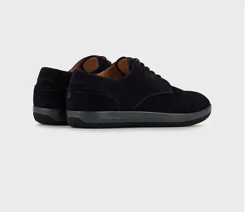 Giày Armani Suede Lace Ups With Rubber Soles 'Navy Blue' — ảnh 2