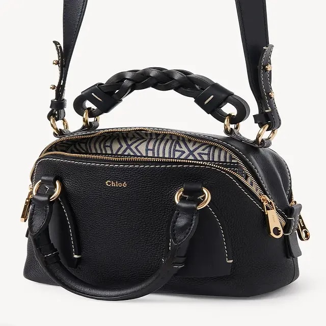Túi Chloe Small Bag Daria in Grained &amp; Shiny Calfskin CHC20US361C624D4 — ảnh 4