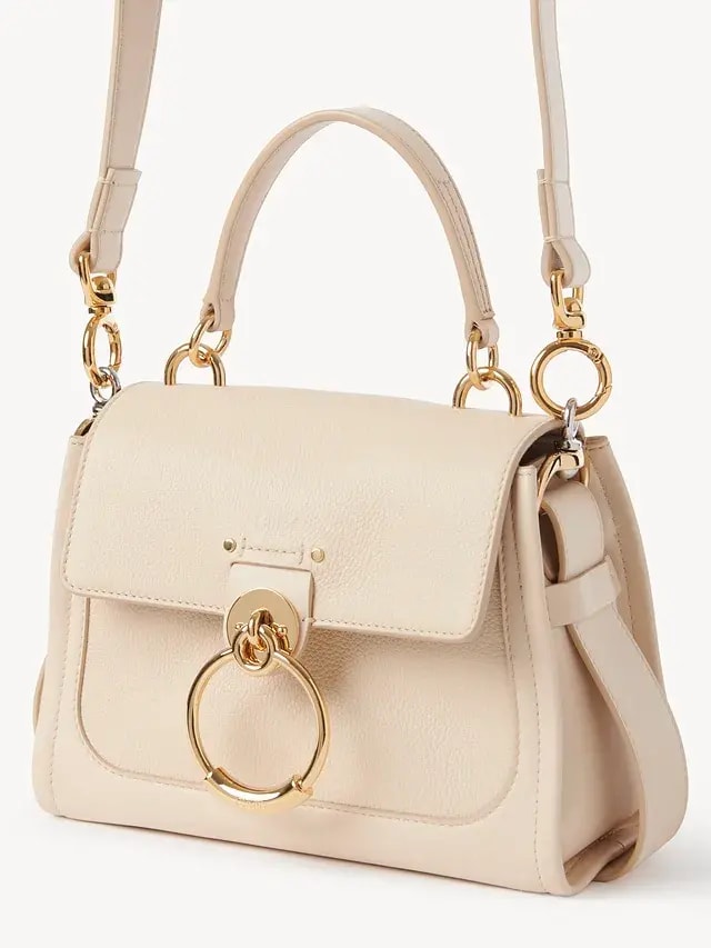 Túi Chloe Mini Tess Day Bag in Grained &amp; Shiny Calfskin CHC20AS143C6224Q — ảnh 4