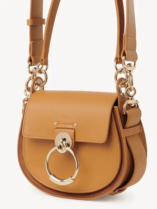 Túi Chloe Tess Small Purse In Shiny &amp; Suede Calfskin CHC21-WS153F27-211 — ảnh 4