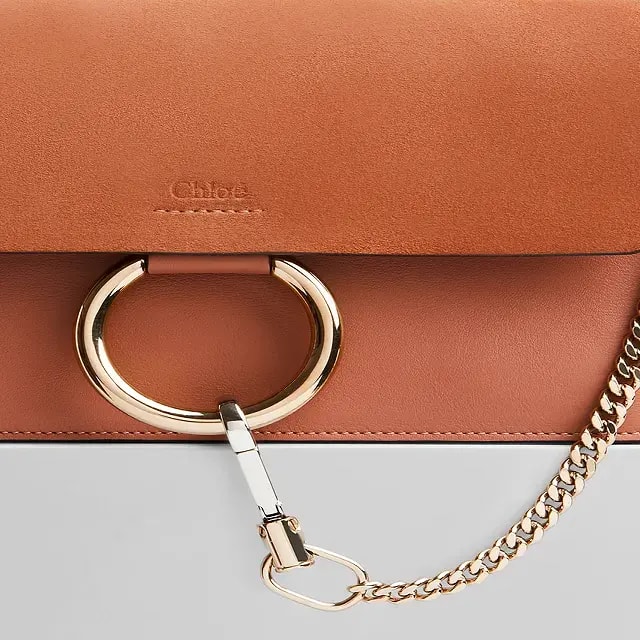 Túi Chloe Faye Small Shoulder Bag in Muted Brown CHC21SS127A3726B — ảnh 4