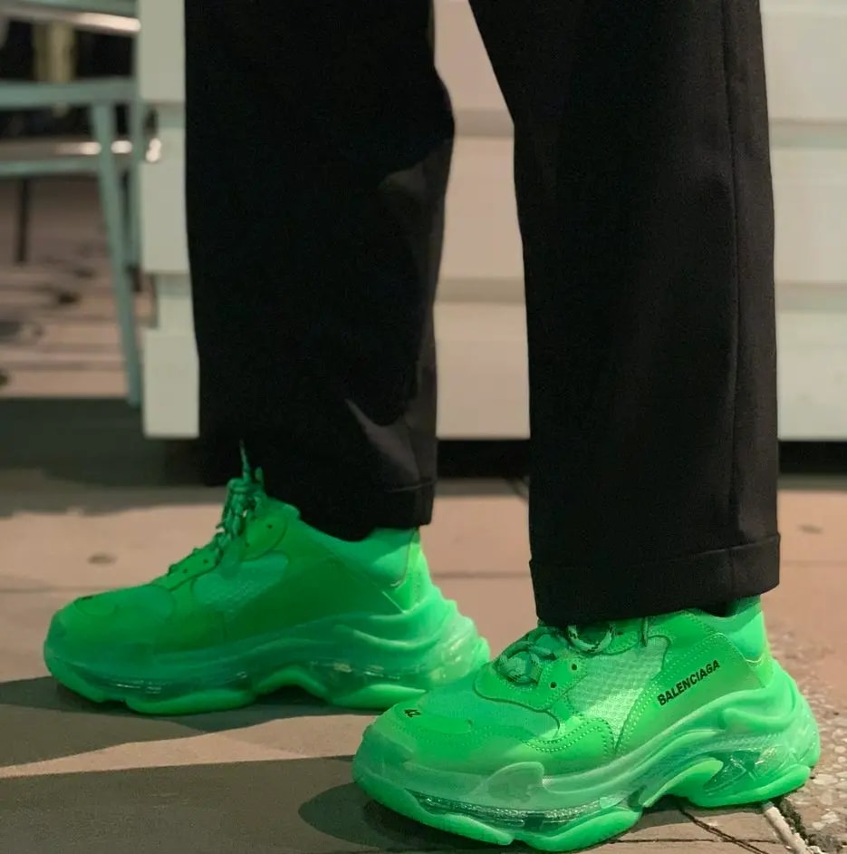 Giày Balenciaga Triple S Sneaker 'Clear Sole Neon Green' 541624-W2CF1-3801 — ảnh 3