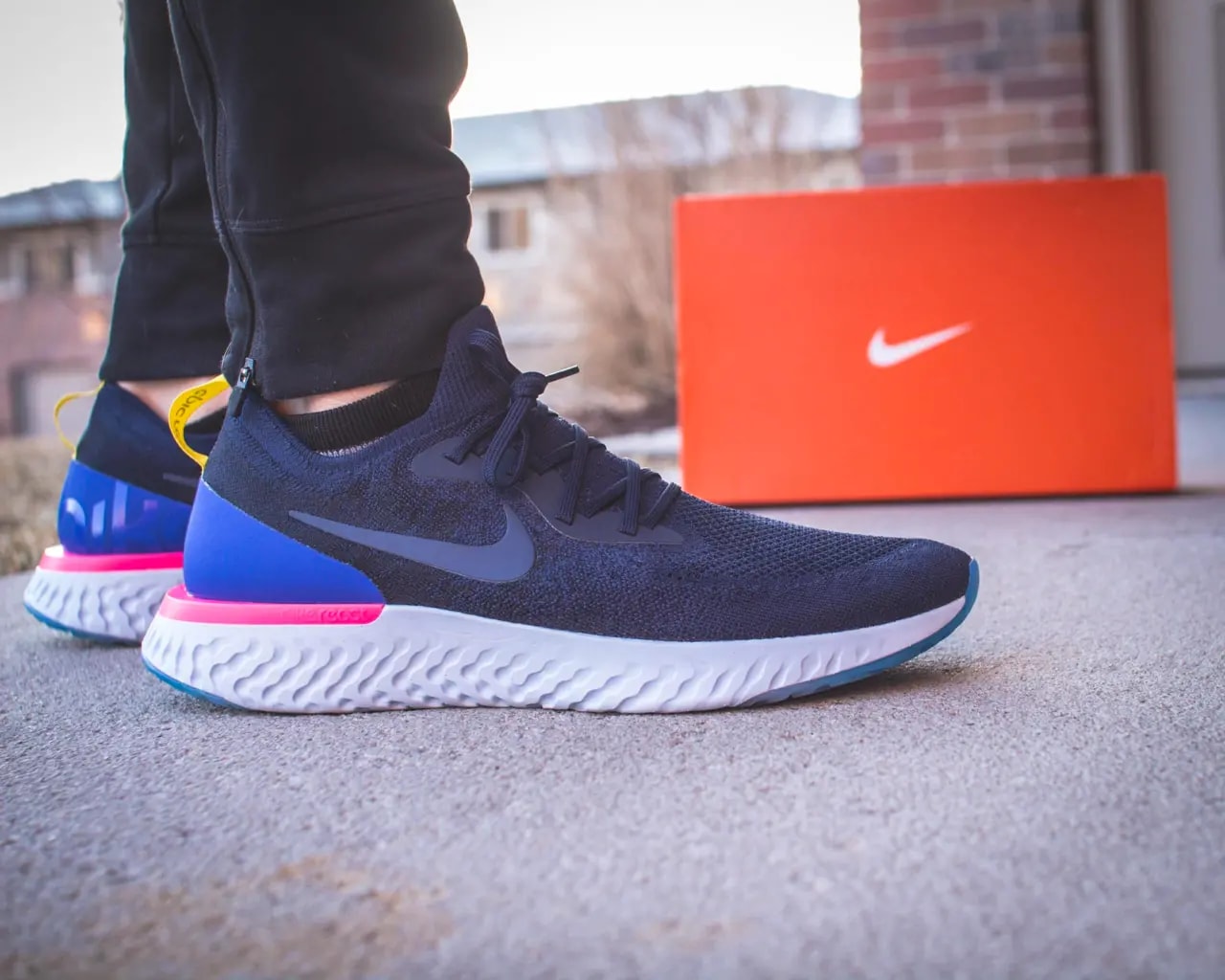 Giày Nike Epic React Flyknit 'College Navy' AQ0067-400 — ảnh 3