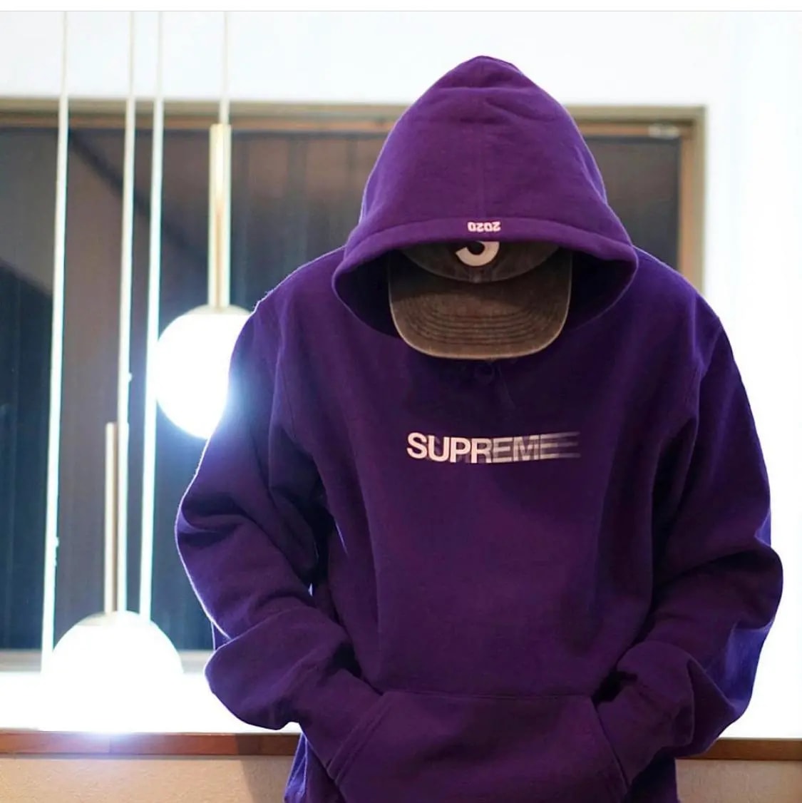 Áo Supreme Motion Logo Hoodie Purple SUP0572 — ảnh 3