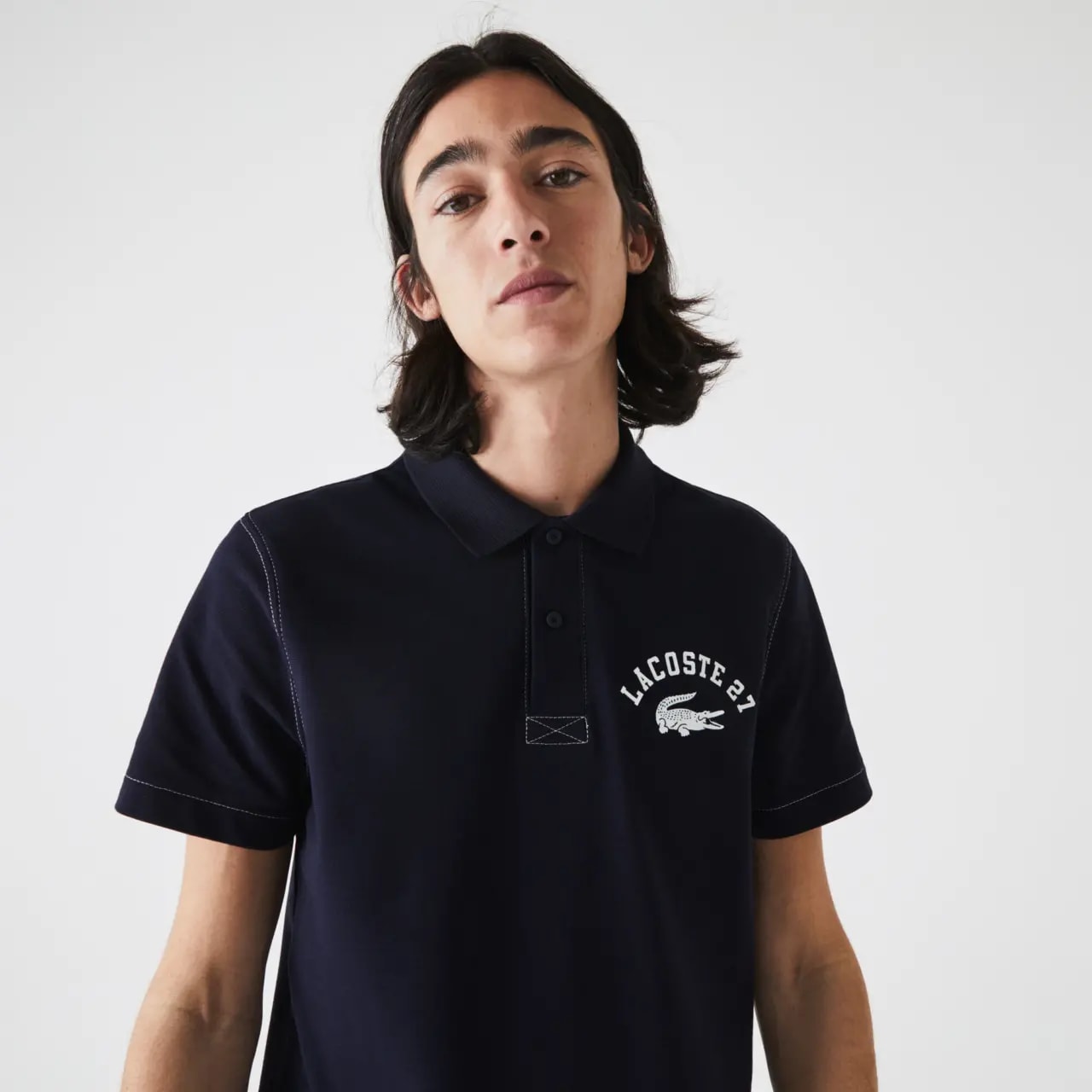 Áo Lacoste Lettered Ultra-light Knit Polo Shirt YH0028-00 — ảnh 3