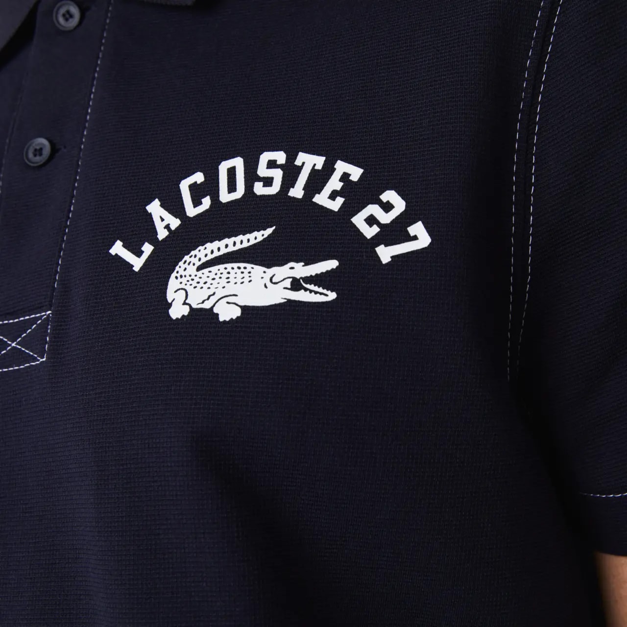 Áo Lacoste Lettered Ultra-light Knit Polo Shirt YH0028-00 — ảnh 2