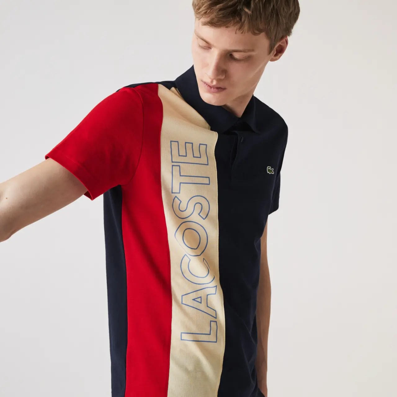 Áo Lacoste Regular Fit Ultra Lightweight 'Navy Beige' YH9852-00-L7Q — ảnh 4