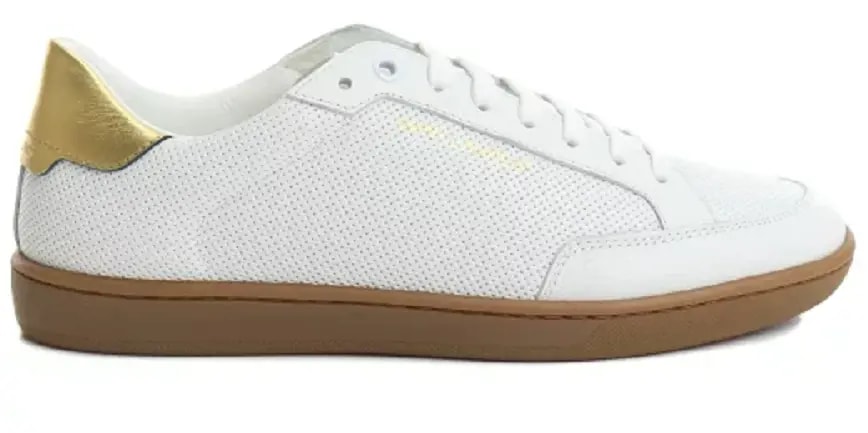 Giày Saint Laurent Leather Sneakers White Yellow 6032231JZA09383 — kich-thuoc: lien-he-order