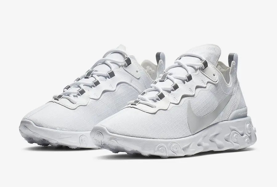Giày Nike React Element 55 Pure Platinum BQ6167-101 — ảnh 5