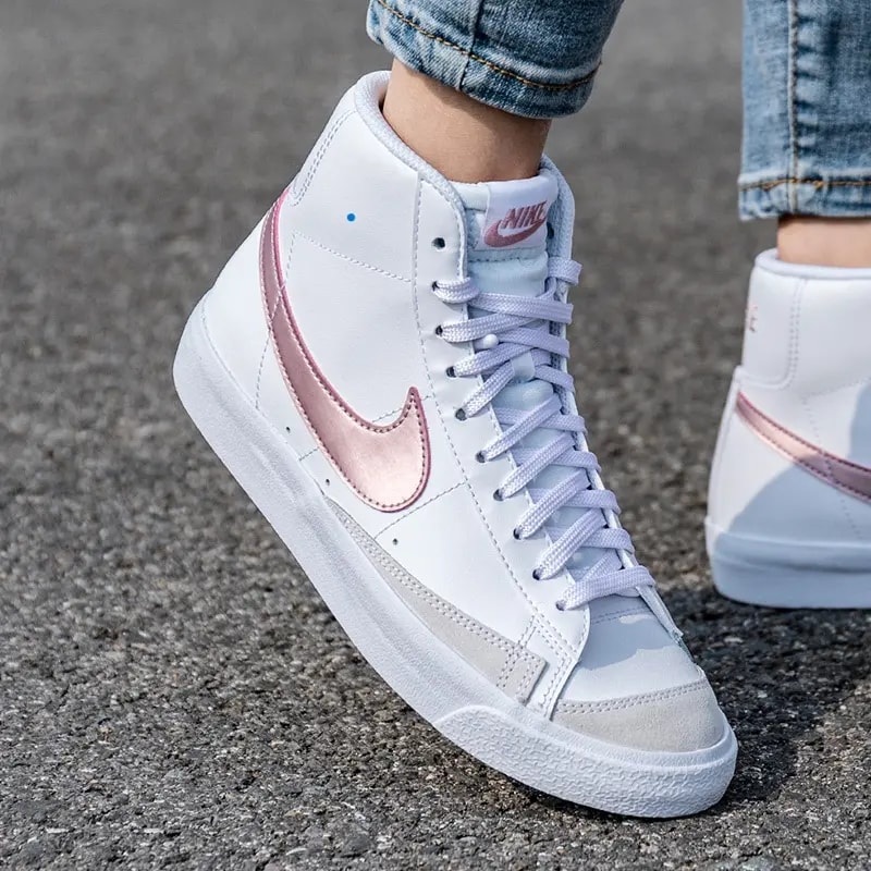 Giày Nike Blazer Mid '77 GS 'White Pink Glaze' DA4086-105 — ảnh 4