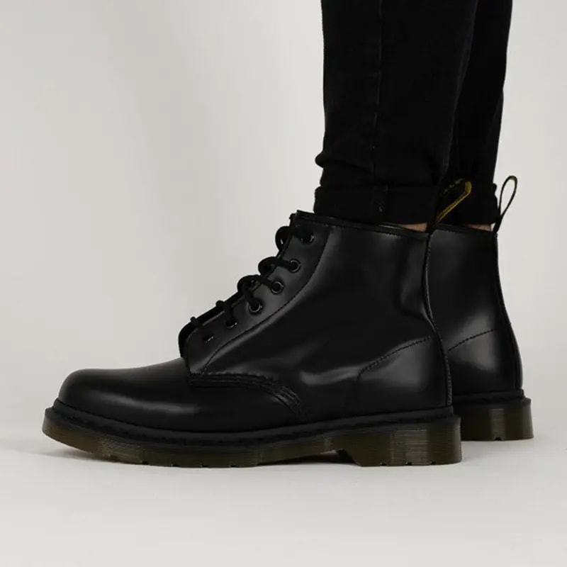 Giày Dr. Martens 101 Black Leather Combat Boots 10064001 — ảnh 3