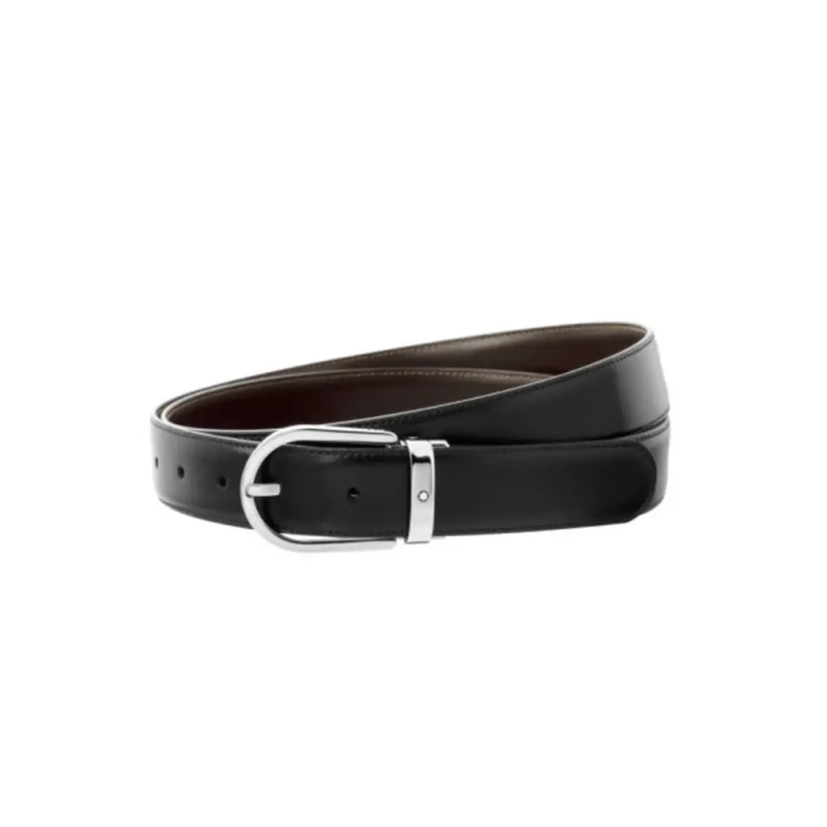 Thắt lưng Montblanc Cintura Reversibile Regolabile Nera Marrone 128135