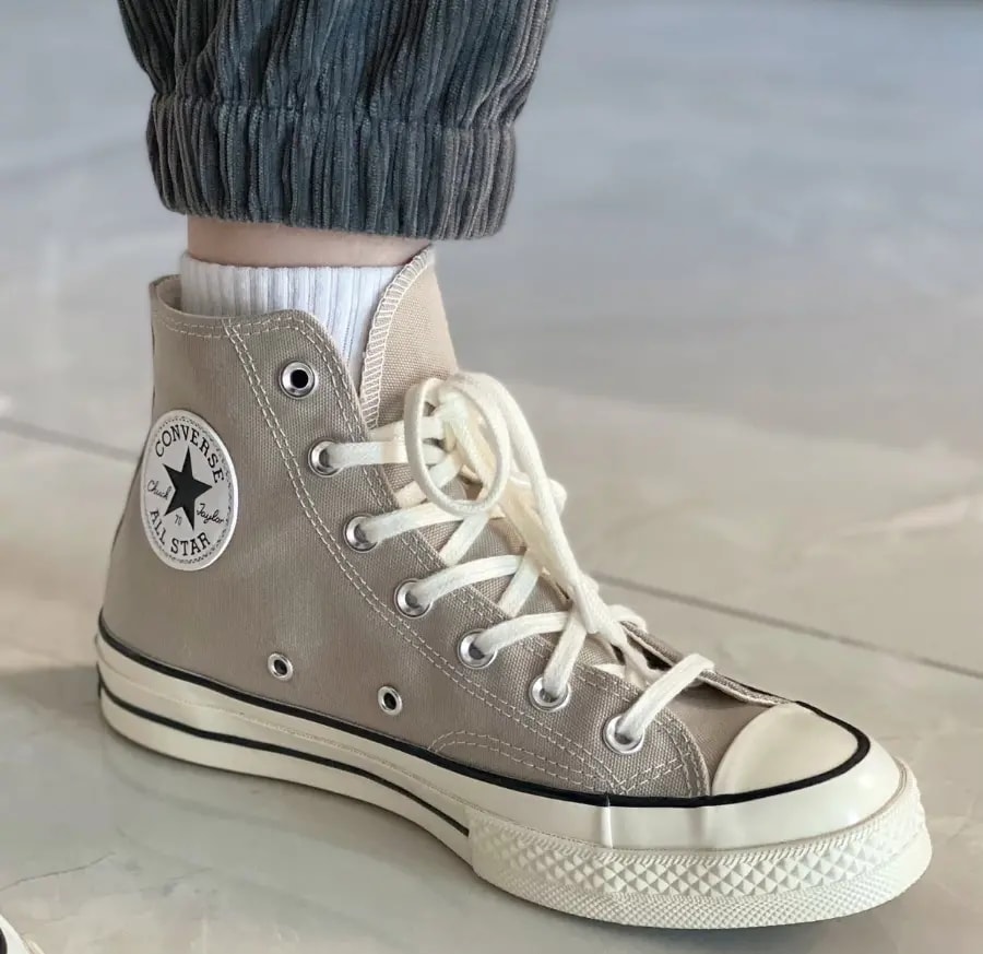 Giày Converse Chuck 70 High Recycled Canvas Papyrus 172677C — ảnh 2