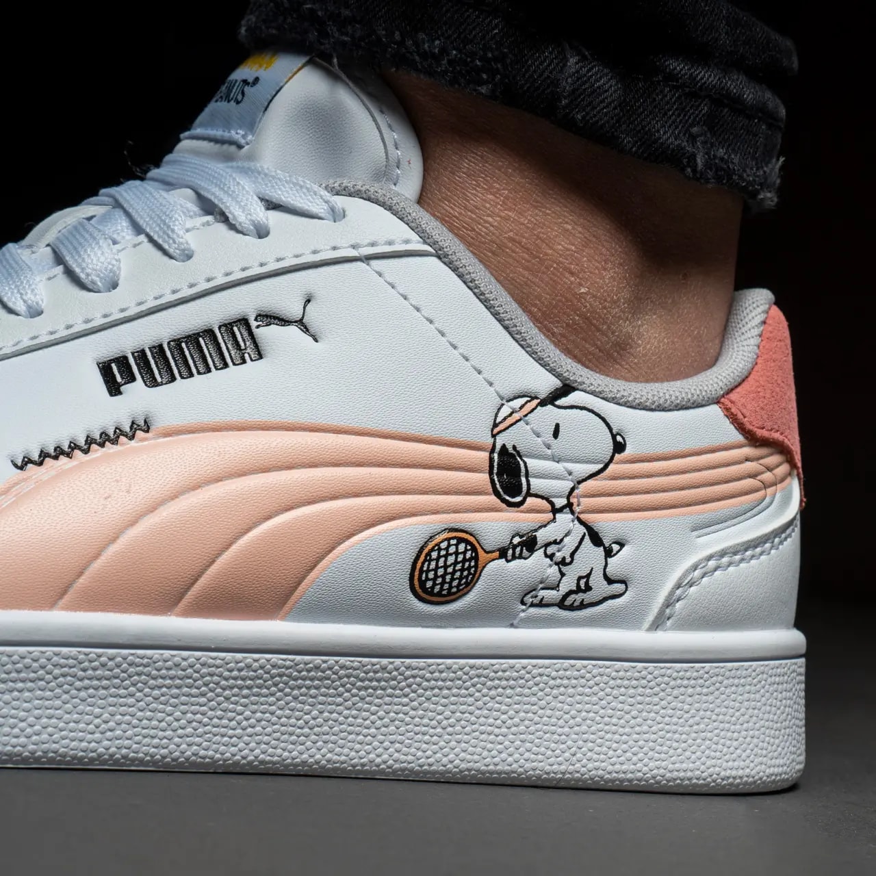 Giày Puma Peanuts x Shuffle Big Kid 'Woodstock White Apricot' 375739-02 — ảnh 3