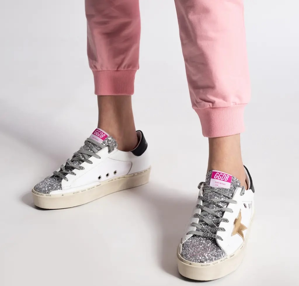 Giày Golden Goose Hi-Star White Glitter GWF00120-F001086-80822 — ảnh 2