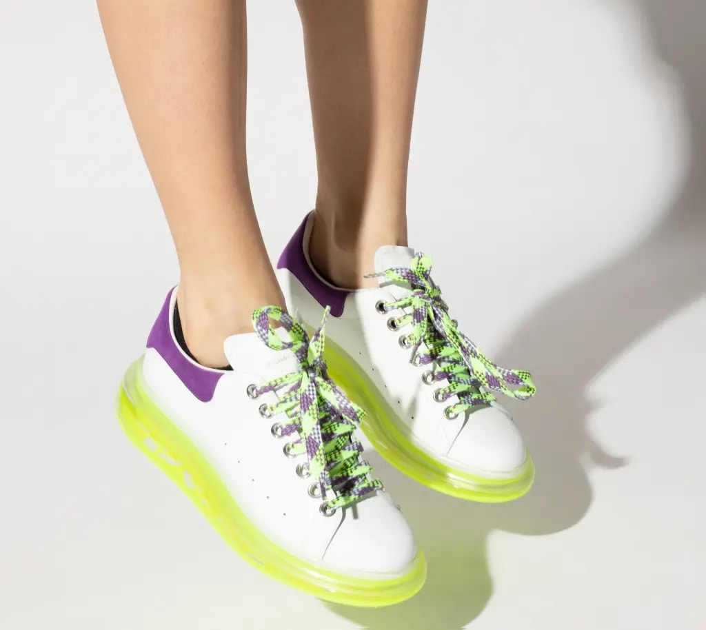 Giày Alexander McQueen Wmns Oversized Sneaker 'White Neon' 612744 WIA4G 9333 — ảnh 2