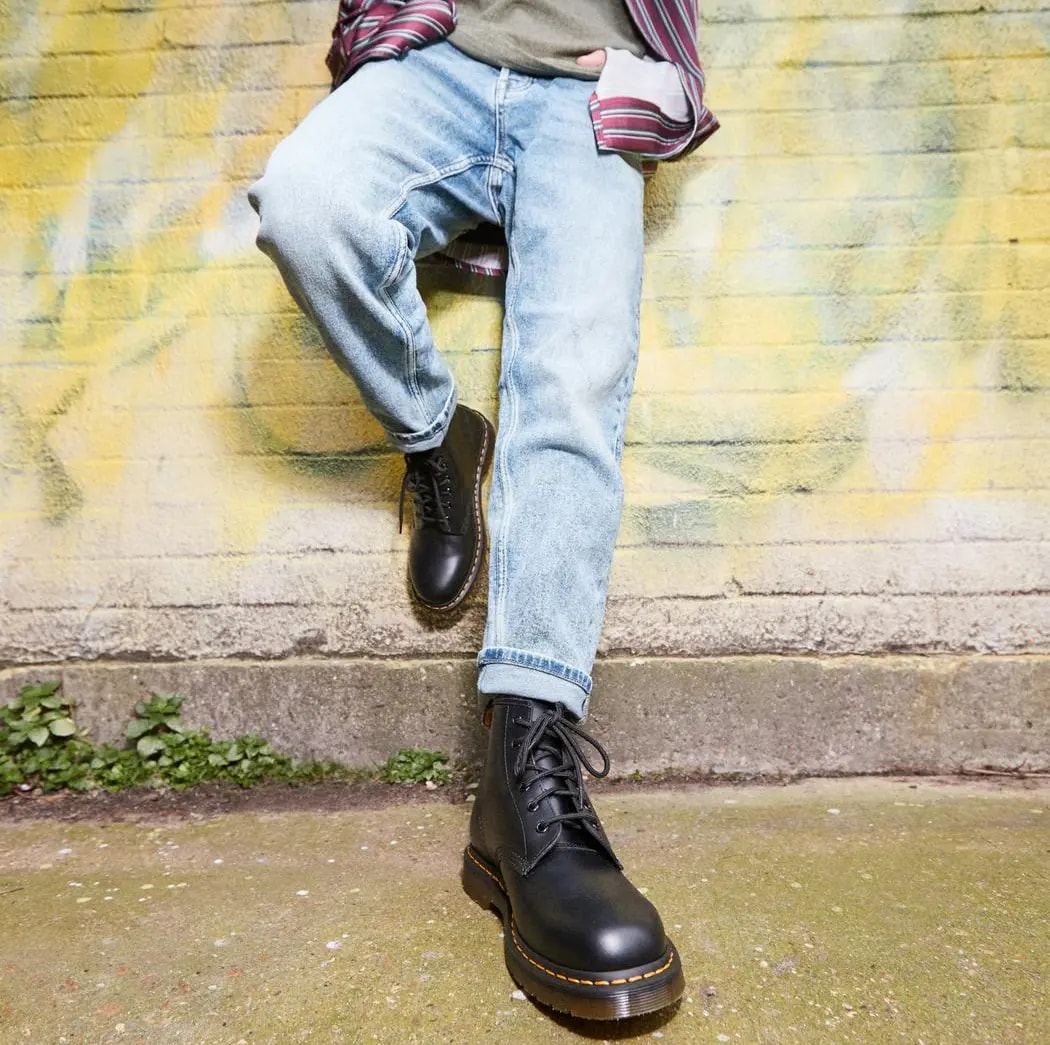 Giày Dr. Martens 101 Black Smooth Leather Lace Up Boots 26230001 — ảnh 4