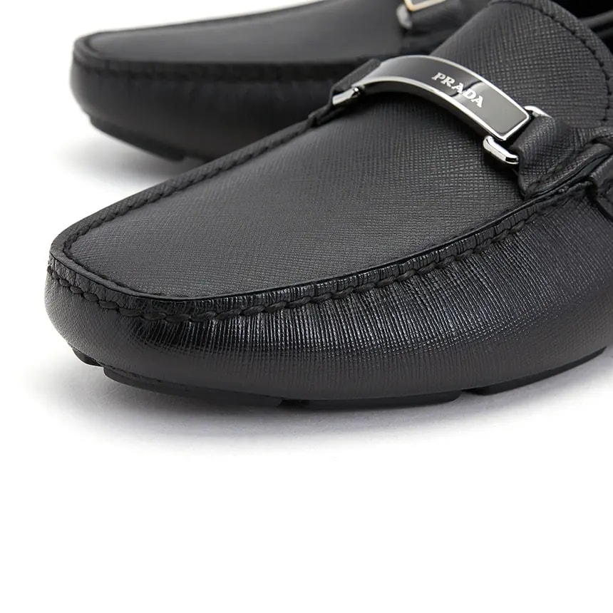 Giày Prada 21SS Saffiano Loafers 'Black' 2DD159-053-F0002 — ảnh 2