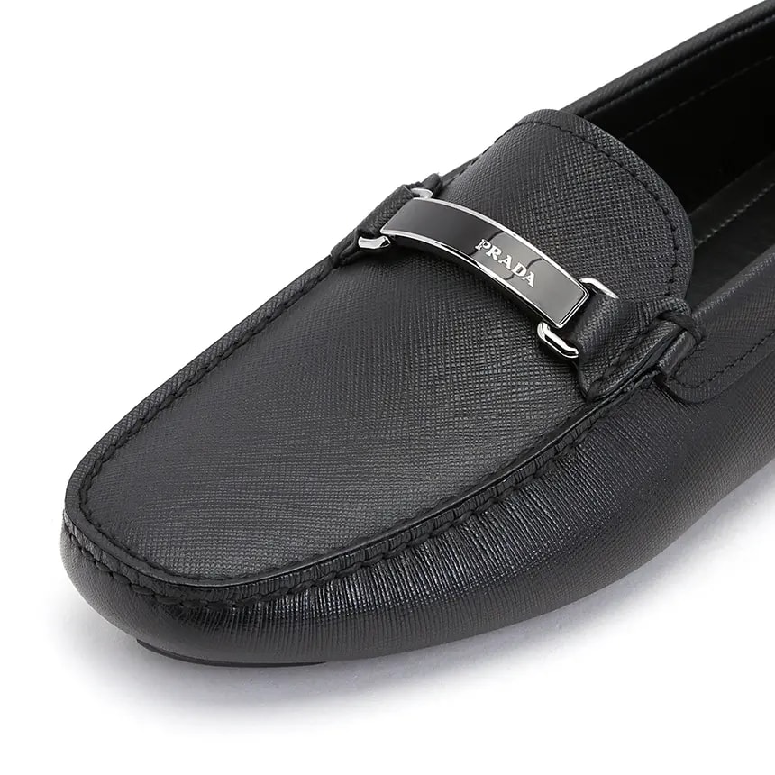 Giày Prada 21SS Saffiano Loafers 'Black' 2DD159-053-F0002 — ảnh 3