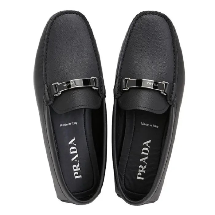 Giày Prada 21SS Saffiano Loafers 'Black' 2DD159-053-F0002 — ảnh 4