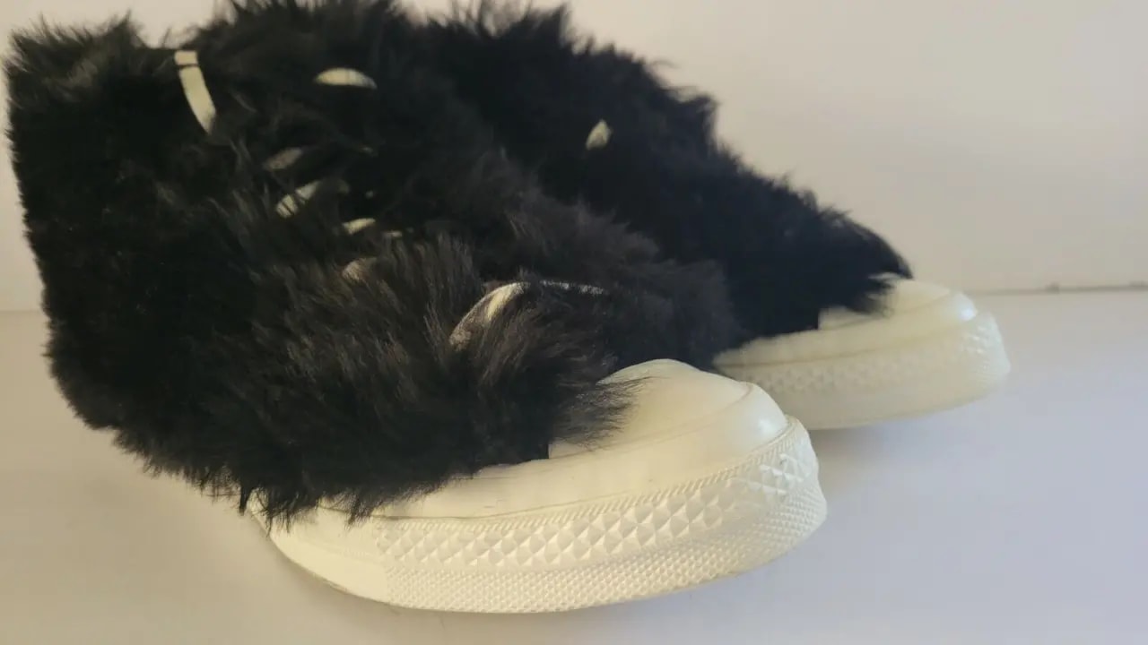 Giày Converse AMBUSH x Chuck 70 High 'Fuzzy Black Egret' 170586C — ảnh 4