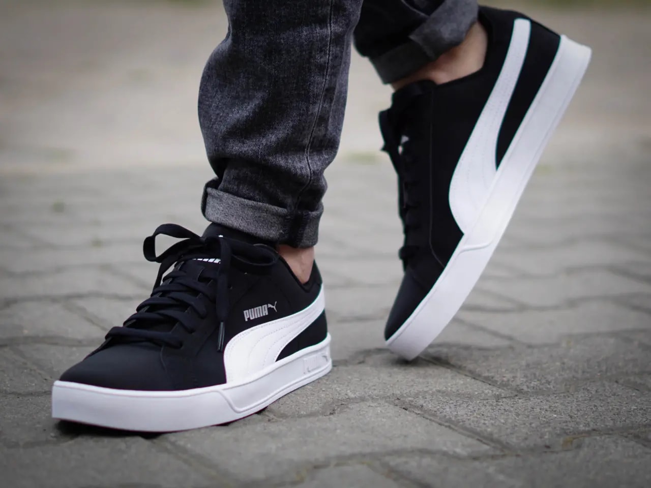 Giày Puma Smash Vulc Leather Trainers 359622-09 — ảnh 3