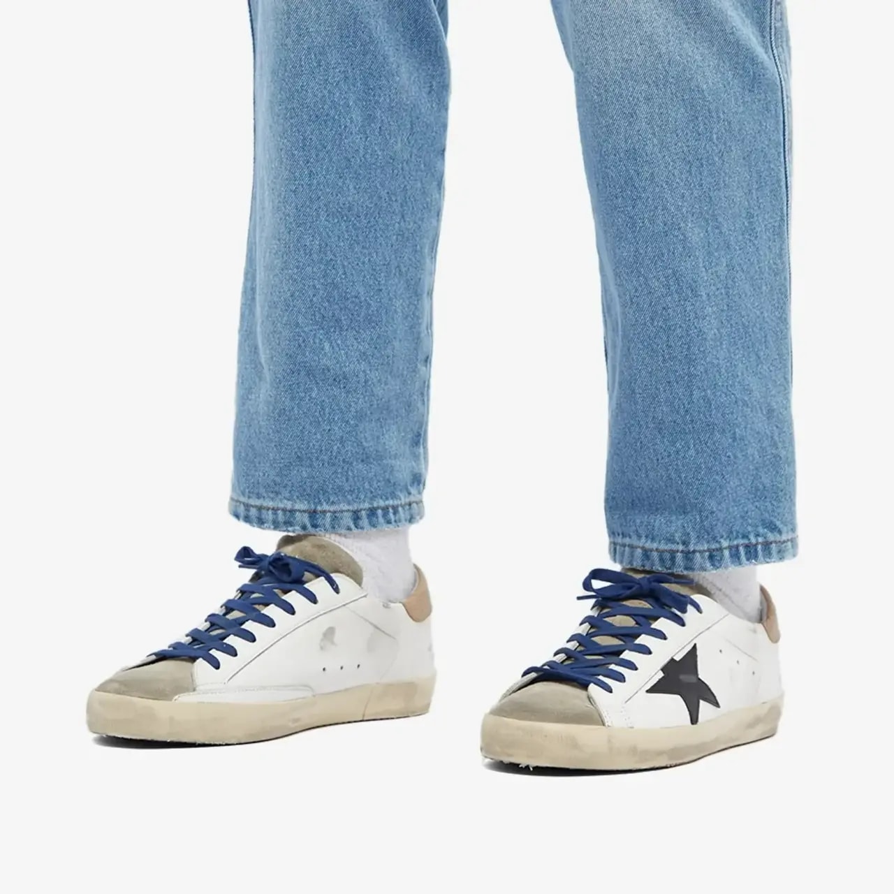 Giày Golden Goose Super Star Distressed 'White' GMF00101-F003208-11178 — ảnh 3