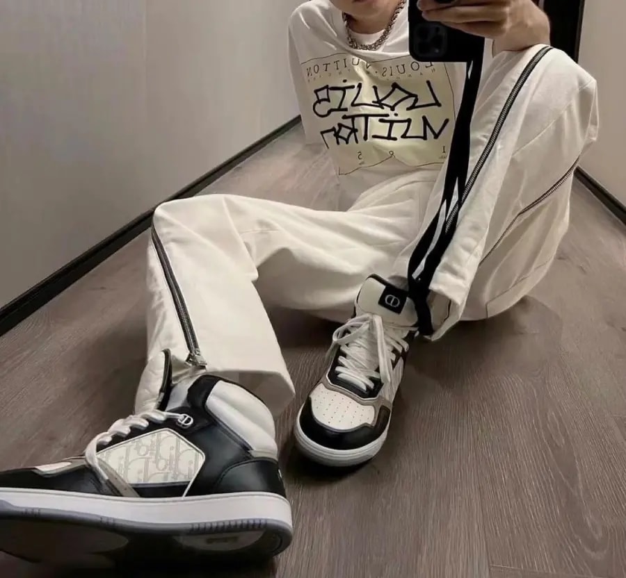Giày Dior B27 High-top Sneaker Black 3SH133ZIJ-H163 — ảnh 3