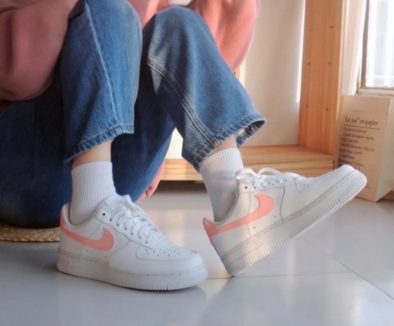 Giày Nike Wmns Air Force 1 '07 'Oracle Pink' AH0287-102 — ảnh 3