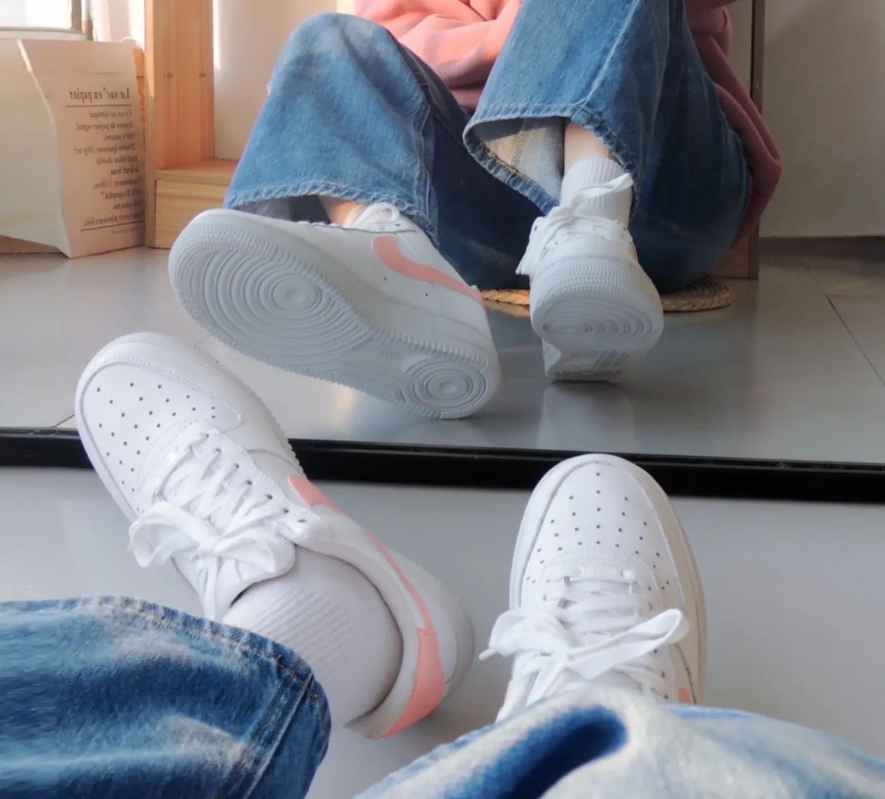 Giày Nike Wmns Air Force 1 '07 'Oracle Pink' AH0287-102 — ảnh 4