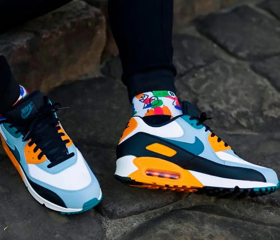 Giày Nike Air Max 90 Essential 'Blue Gold' AJ1285-110 — ảnh 4