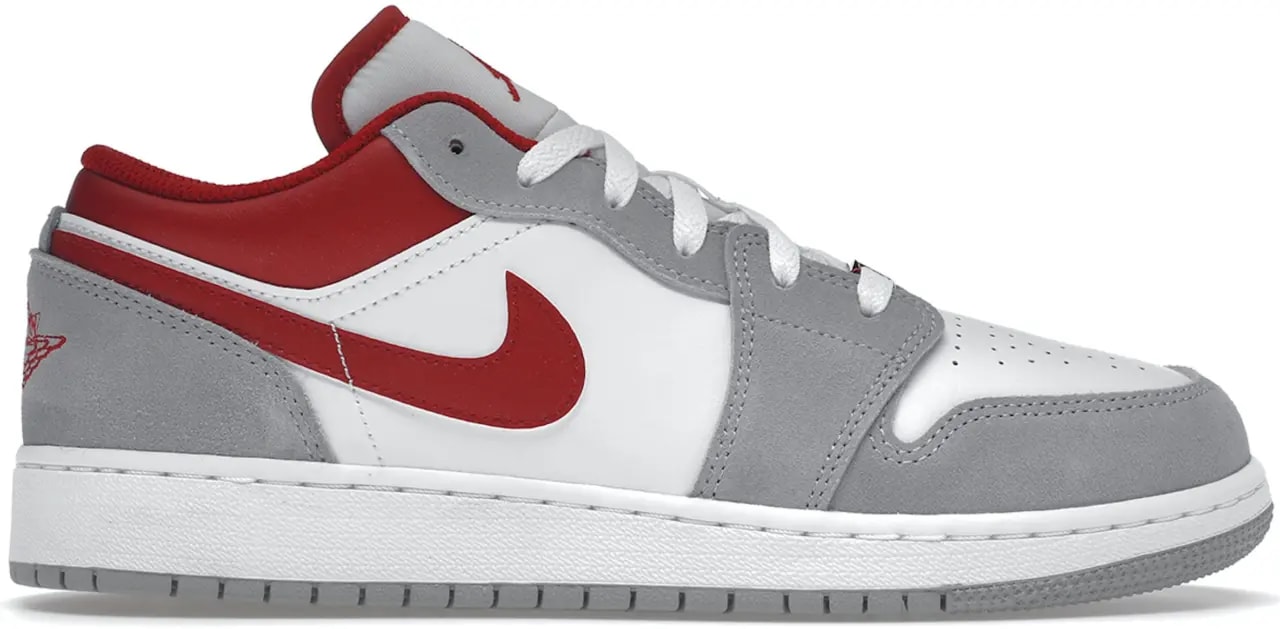Giày Nike Air Jordan 1 Low GS 'Light Smoke Grey Gym Red' DM0589-016 — kich-thuoc: lien-he-order