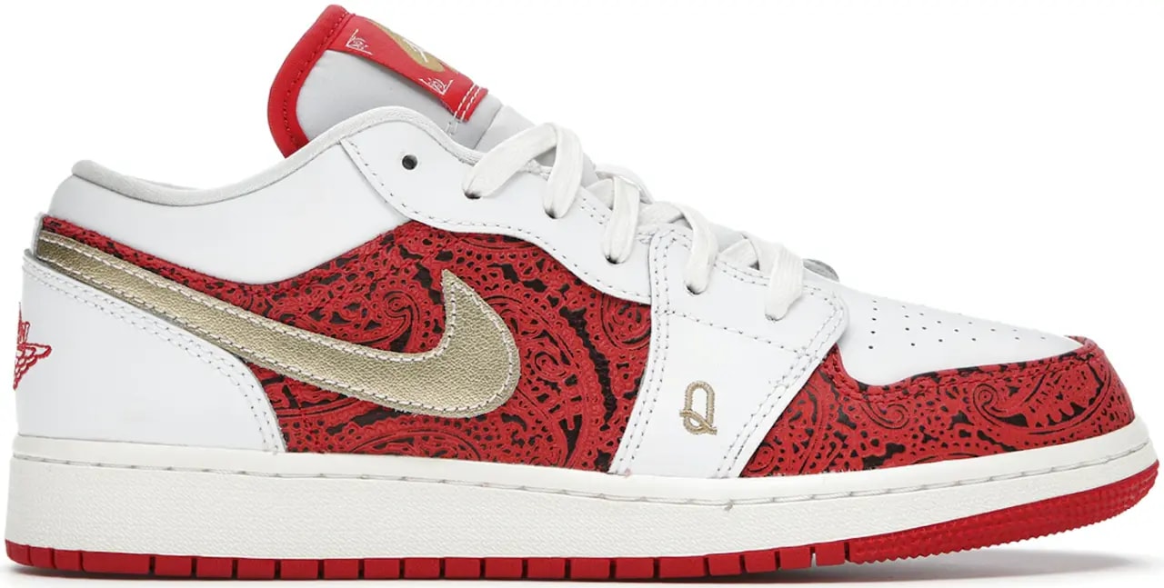 Giày Nike Air Jordan 1 Low SE GS 'Spades' DJ5186-100 — kich-thuoc: 36.5