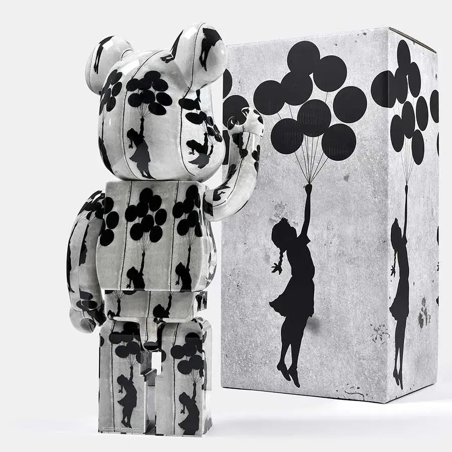 Mô Hình Bearbrick Banksy Flying Balloons Girl — ảnh 5