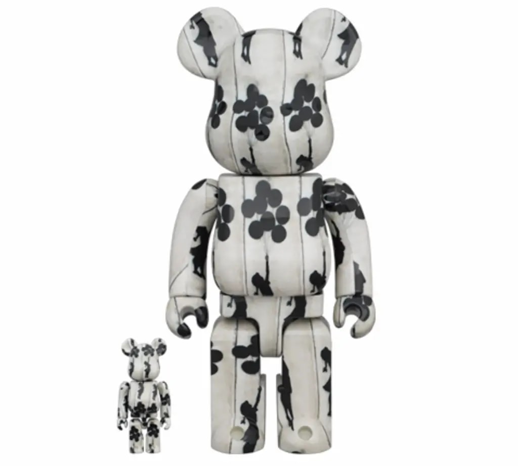Mô Hình Bearbrick Banksy Flying Balloons Girl — kich-thuoc: 100% + 400%
