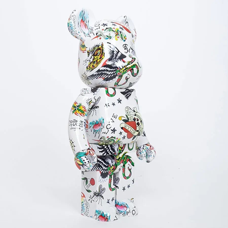 Mô Hình Bearbrick Ed Hardy White — ảnh 5