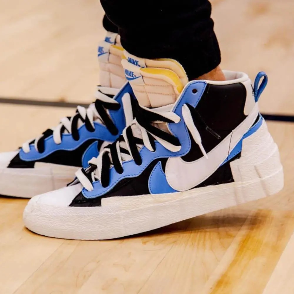 Giày Nike Sacai x Blazer Mid 'Black Blue' BV0072-001 — — ảnh 4