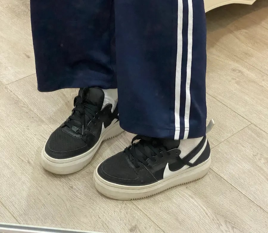 Giày Nike Wmns Court Vision Alta TXT 'Black White' CW6536-001 — ảnh 3