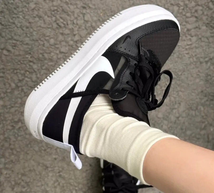 Giày Nike Wmns Court Vision Alta TXT 'Black White' CW6536-001 — ảnh 4