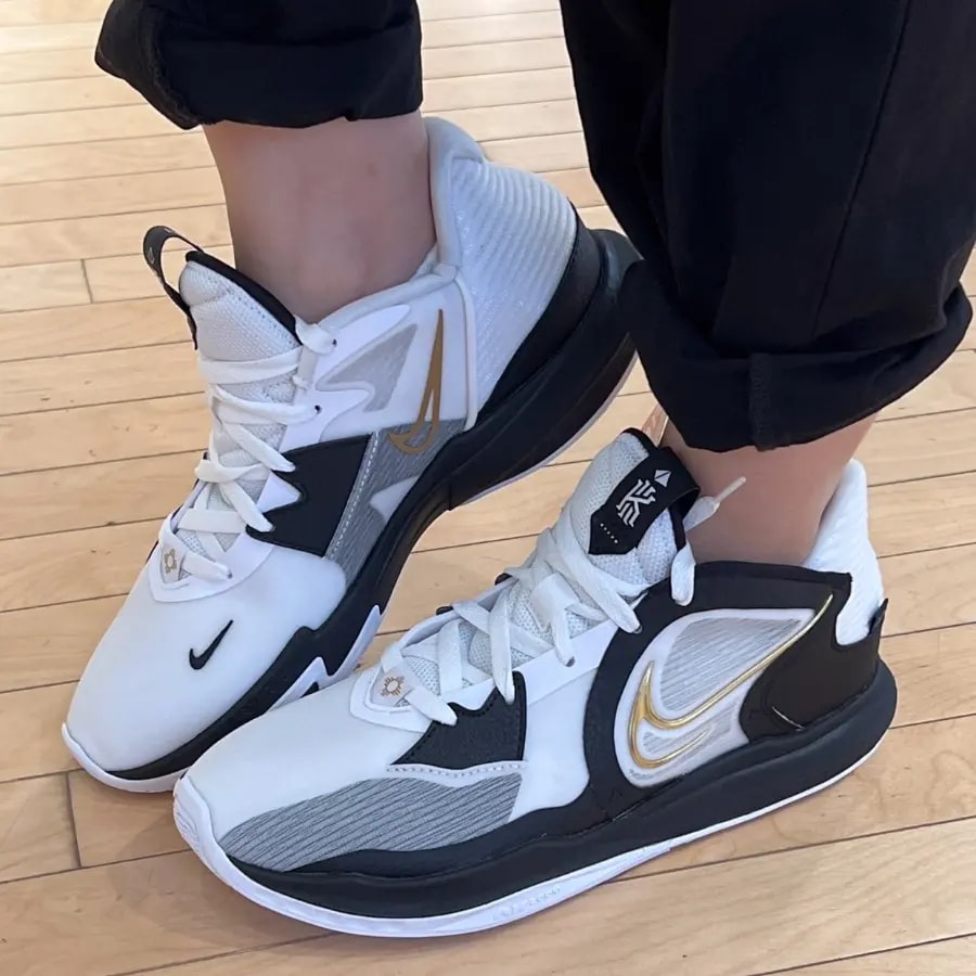 Giày Nike Kyrie Low 5 EP 'White Black Metallic Gold' DJ6014-101 — ảnh 5