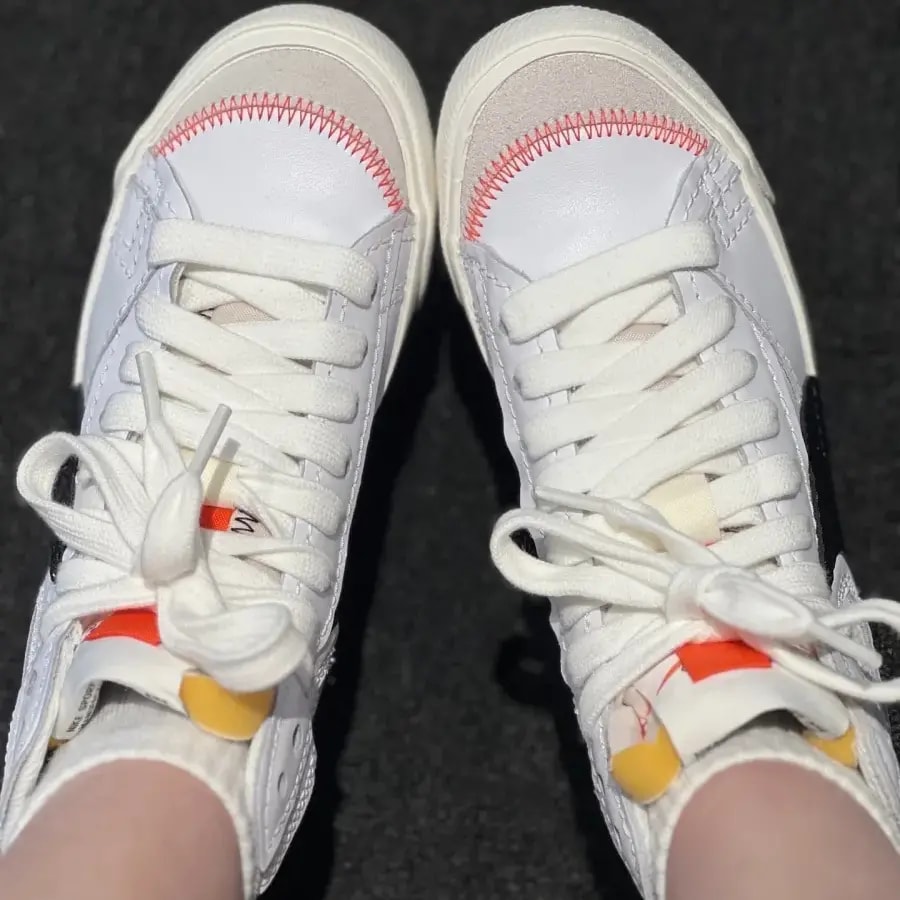 Giày Nike Wmns Blazer Mid '77 Jumbo 'White Black' DQ1471-100 — ảnh 5