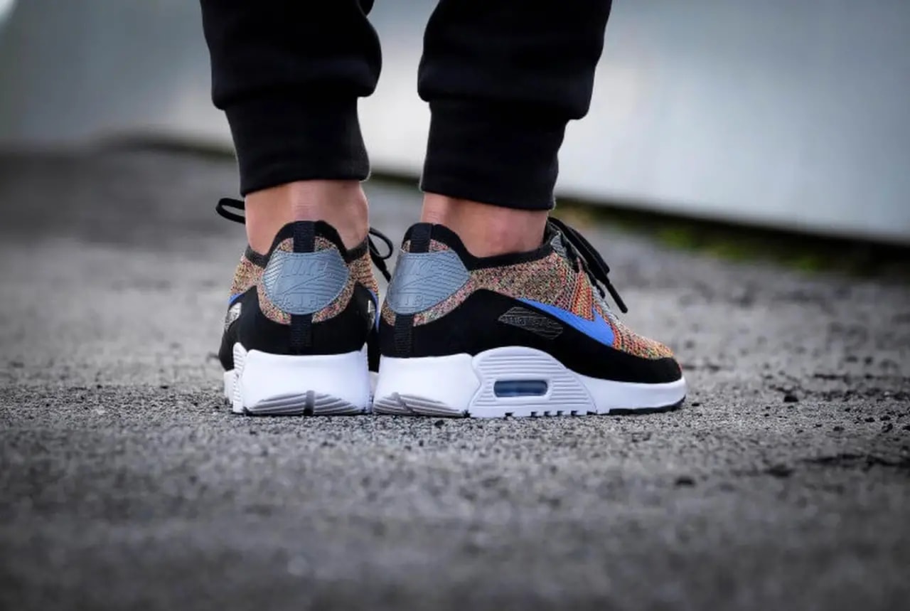 Giày Nike Air Max 90 Ultra 2.0 Flyknit ' Blue Cool Grey' 881109-001 — ảnh 4