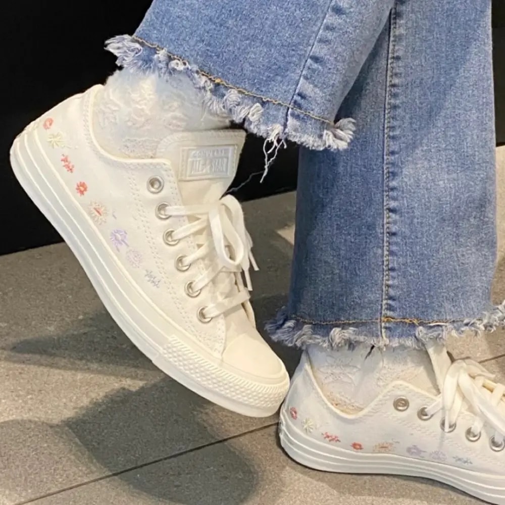 Giày Converse Chuck Taylor All Star Embroidered Floral A01595C — ảnh 3