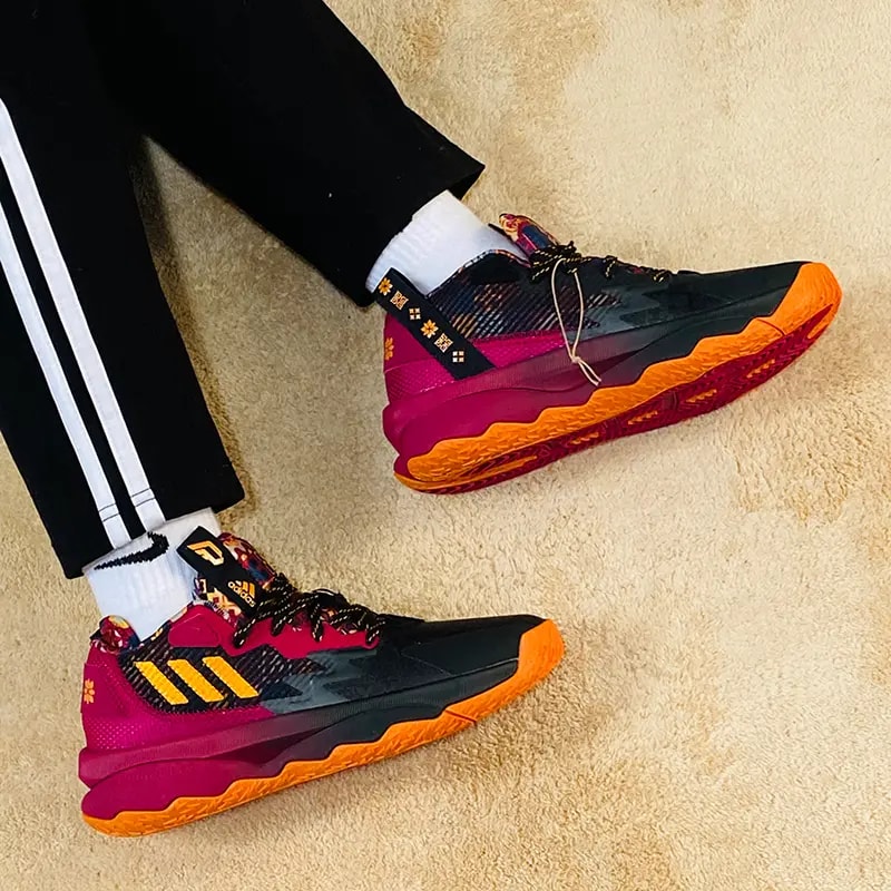 Giày Adidas Dame 8 J 'Red Black' GW3862 — ảnh 3