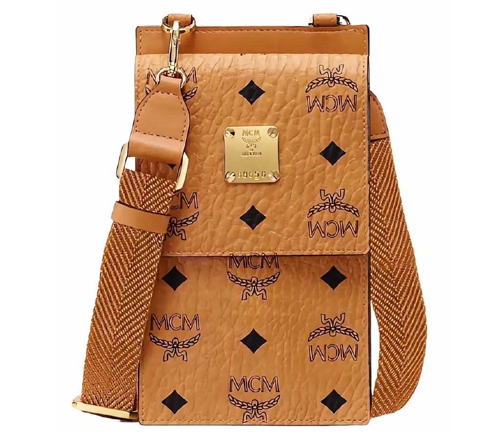 Túi MCM Crossbody Phone Case Visetos Cognac MXZBSVI15CO001