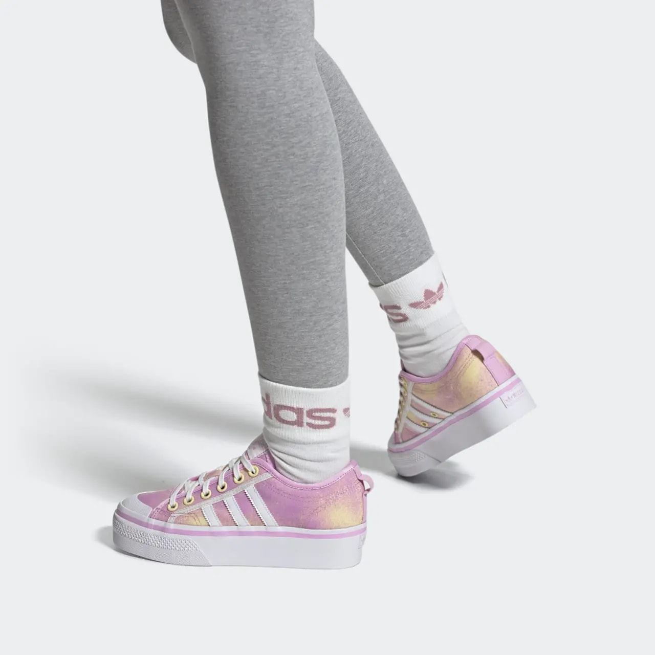 Giày Adidas Tenis Nizza Plataform 'Grey' GY9476 — ảnh 2