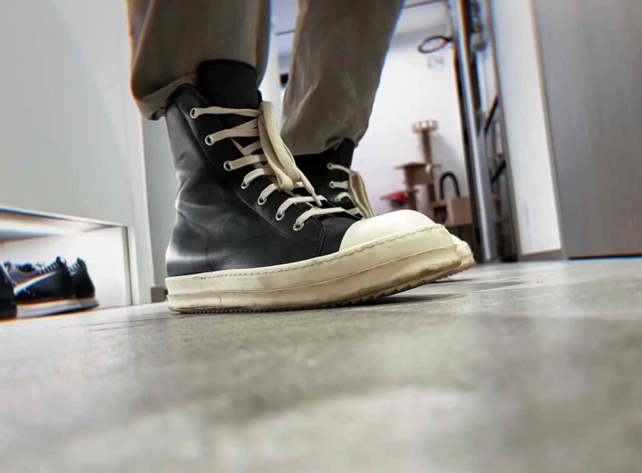 Giày Rick Owens Leather Ramones Sneakers RU21S6890 — — ảnh 4