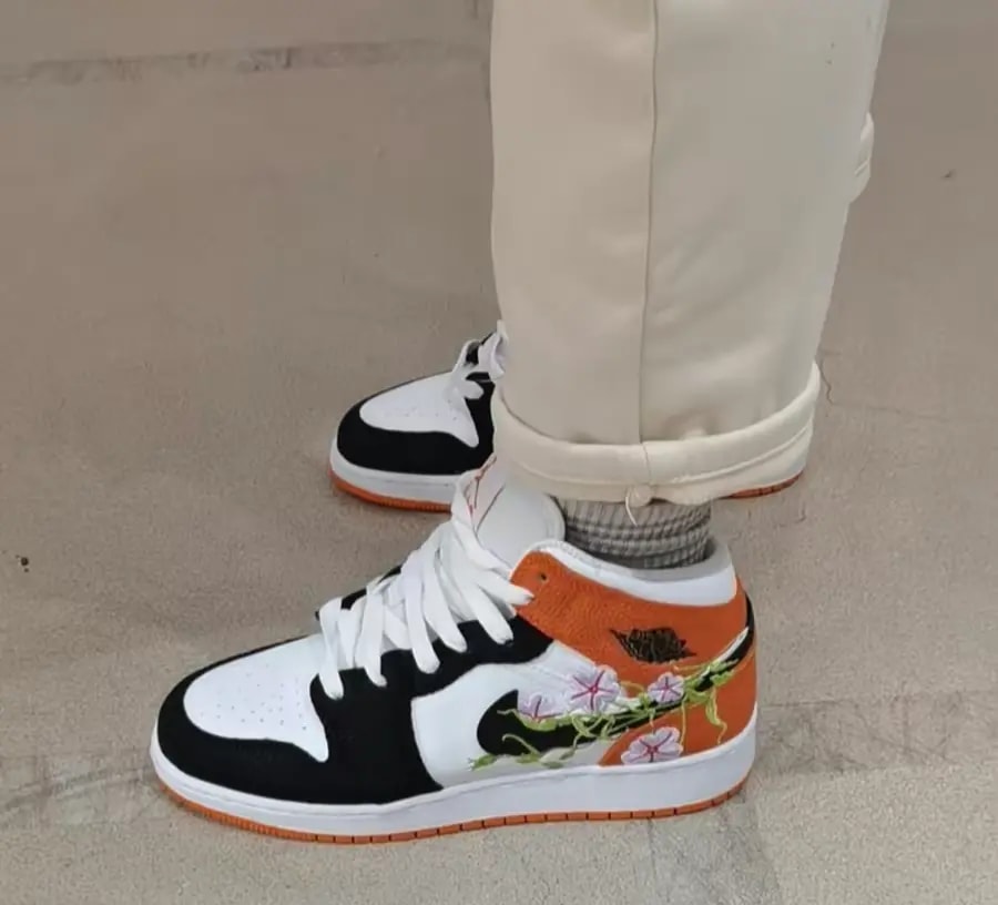 Giày Nike Air Jordan 1 Mid 'Floral' DQ8390-100 — ảnh 5