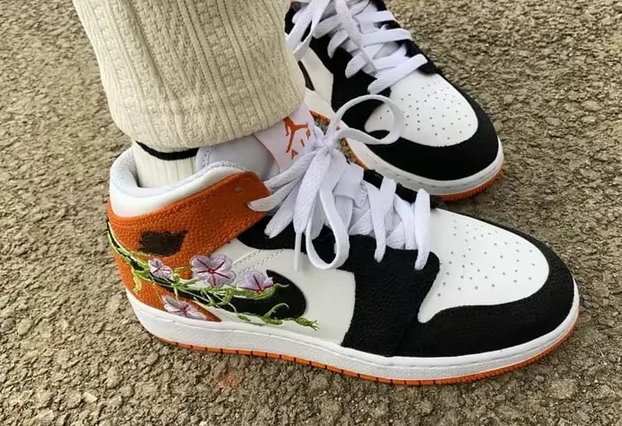 Giày Nike Air Jordan 1 Mid 'Floral' DQ8390-100 — ảnh 4